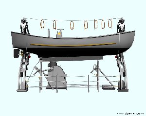 motor whaleboat davits